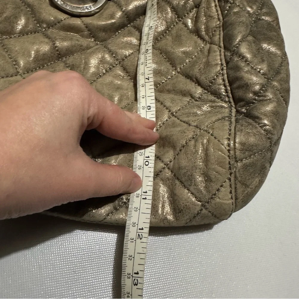 Michael Kors Large Fulton Quilted Leather‎ Tote Bag Purse Nickel Gun Metal